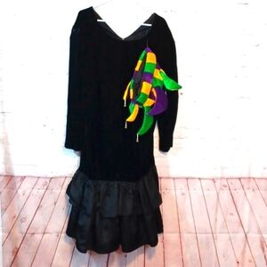 Jessica Howard  Womans Court Jester  Black  Velvet Dress‎ Up  Outfit  Cleaned 18